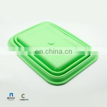 2018 Rectangle FDA Silicone Collapsible Water Bucket Foldable Food Storage Basket photo-5