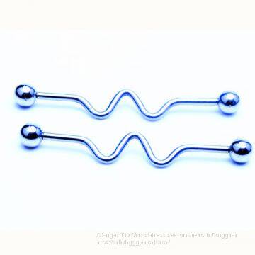 Factory Direct Sale, Aestheticism, Simple W Ear Scrape Ear Studs, Foreign Earrings, Body Piercing Ornaments photo-3