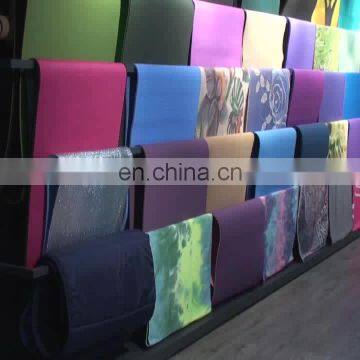 Custom print organic eco friendly non slip waterproof suede rubber thick yoga mat manufacturer