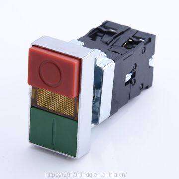 led illuminated square red and green double head illuminated push button