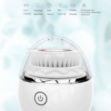 Multi-Function USB Charging Silicone Cleansing Instrument Ultrasonic Electric Facial Cleansing Brush photo-3