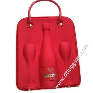 Manufacturer Carrying Waterproof Zipper Wine And Glass Carrier bag