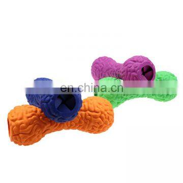 The new bite-resistant pet molar teeth dumbbell leakage dog toy chew rubber