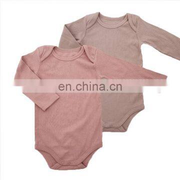 Khaki Organic Cotton Baby Casual Dresses Long Sleeve Bodysuit Romper