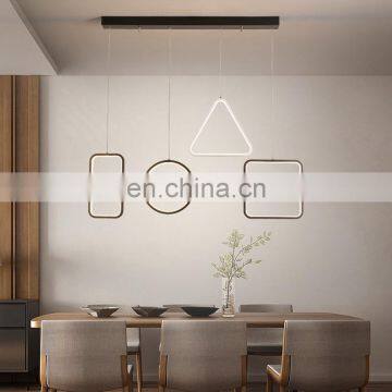 Simple geometric chandelier living room decoration lamp hotel chandelier indoor bedroom ceiling lamp