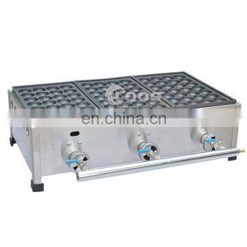 Industrial takoyaki maker machine kitchen equipment commercial gas japanese takoyaki griddle with 3 plates