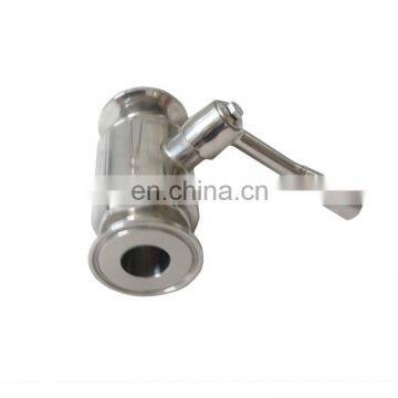 DIN/SMS/3A Sanitary 2 Way Ball Valve Triclamp End With Stainless Steel Handle Forged Valve Body photo-2