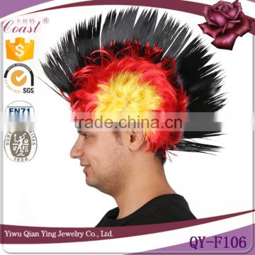 Deutschland flag football fan wigs hair