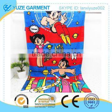 high quality terry beach towels printed by cartoon images