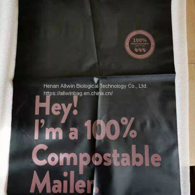 Custom Design Cornstarch Plated Made Biodegradable Compostable Envelope Packing Bag Mailer Bag photo-4
