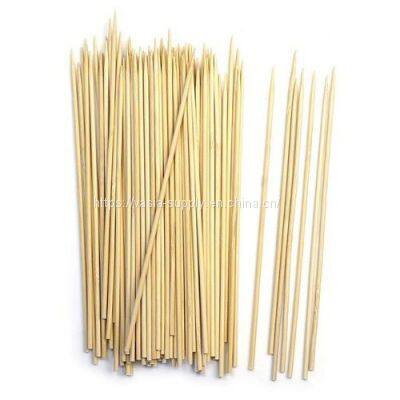 6 inch Eco-Friendly Round Bamboo Skewer-6 inch Bamboo Sticks for Kabob, Bbq, Grill, Fruits, Meats, Small Bamboo Food Picks, Barbecue Accessories