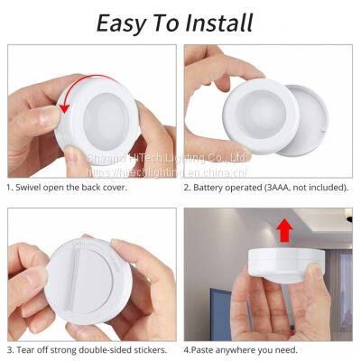 LED Cabinet Light Colorful Dimmable Touch Sensor Night Lamp Remote Control Wireless Puck Light photo-5