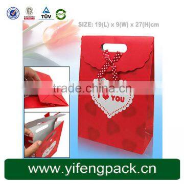 Custom Black Strip Printed Laminated Kraft Paper Custom Chocolate Gift Bags With Twisted Handle photo-3