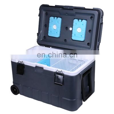 Portable plastic 50L cooler box ice hard cooler with custom logo