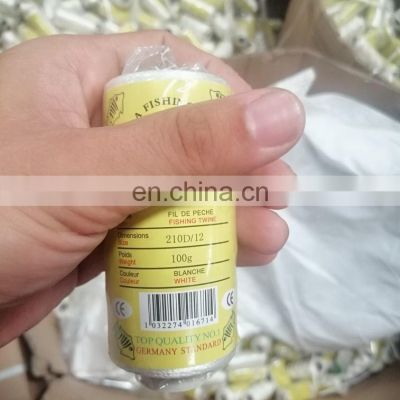 210d/12 white polyester twine for fishing twine  fishing net