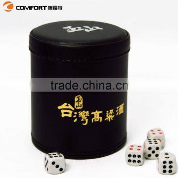 custom factory wholesale leather dice cups, dice game