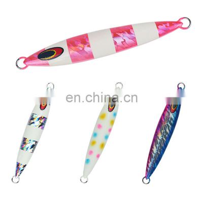 New Pretty Luminous Slow Descent Pitch Metal Vertical Sinker Jigging Fishing Lure photo-3