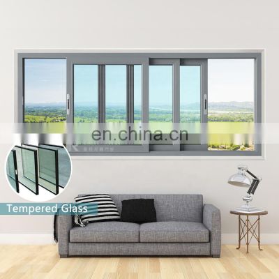 Customized aluminum alloy tempered glass balcony sliding windows price