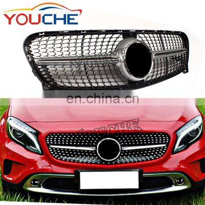 Diamond radiator style front bumper mesh grille grill for Mercedes Benz GLA class X156 W156 2014-2016