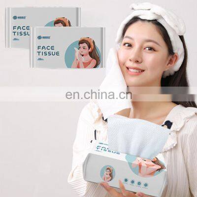 Eco friendly private label tissue disposable dry face cotton facial tissue OEM