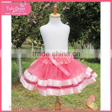 Girls pink tulle bubble skirt, girls fashion short skirt, party skirt for young girl