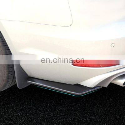 AUSO 2Pcs Universal Auto Parts ABS Rear Side Diffuser Splitter Spoiler Scratch Protector Bumper Lip