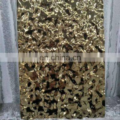 4ftx8ft 304 Ss 3d Water Ripple Wave Color Stainless Steel Ceiling Cladding Sheet