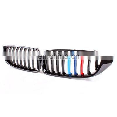 M3 M4 front grill for BMW 4 series F32 F33 F36 M color single slat line bumper grill for BMW F80 F82 F83 2014-2020