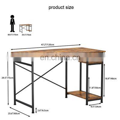 Home Office Furniture Workstation Simple 1 Shape Metal Adjustable Computer Study Table Modern Office Executive Desk photo-4