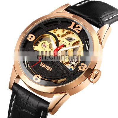 Skmei 9226 Private Label Men Mechanical Watch Analog Fashion Leather Waterproof Automatic Wristwatch photo-3
