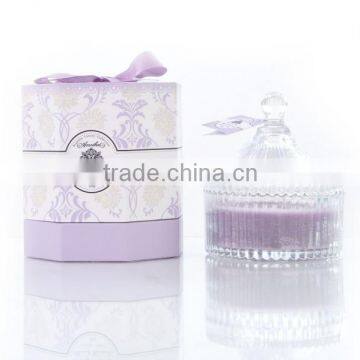 Hot Sale Room Scent Aroma /200g soy scented candle in glass jar and color box