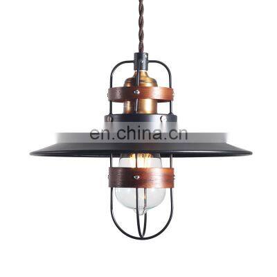 E27 Industrial Loft Vintage retro Cage Pendant Light Rustic Retro Loft Pyramid Hemp Rope Ceiling Lamp For Kitchen