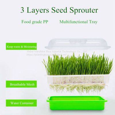 Sprout Growing Trays Plastic Plant Trays Wholesale Microgreen Sprouting Trays Planting Flat Trays