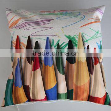 pensil art style printed cushion