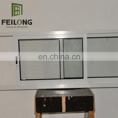 Factory Modern Hurricane Impact Building  Windows Double Glass simple design aluminum sliding window