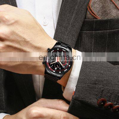NIBOSI Gold Watch Men Fashion Sport Quartz Clock Mens Watches Top Brand Luxury Chronograph Waterproof Watch Relogio Mascu