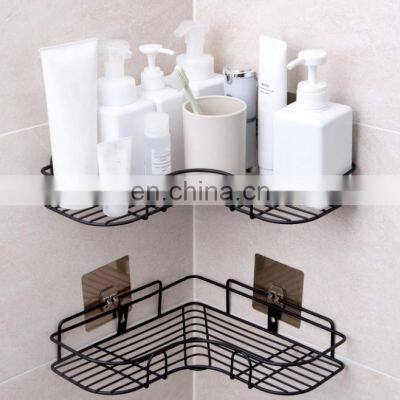 Convenient bathroom  Iron Shower Rack Adhesive Corner Bathroom Shelves