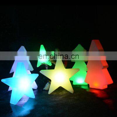 Christmas tree /event wedding outdoor portable Christmas holiday decoration PE plastic led tree star snow light