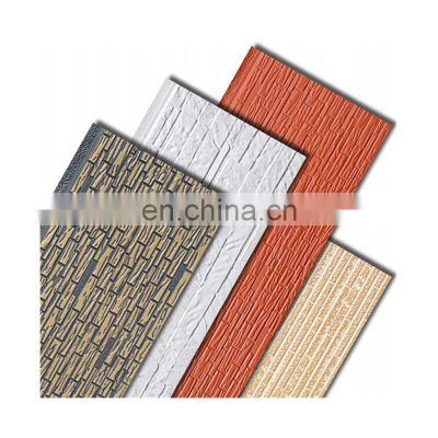 PU color carved metal Panel prehab house metal wall sound proof wall panels/boards