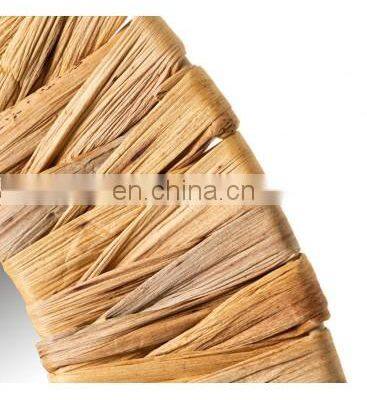 Hot Selling Rustic Water Hyacinth Mirror Boho Straw Wall Vintage Decoration High Quality Vietnam Supplier