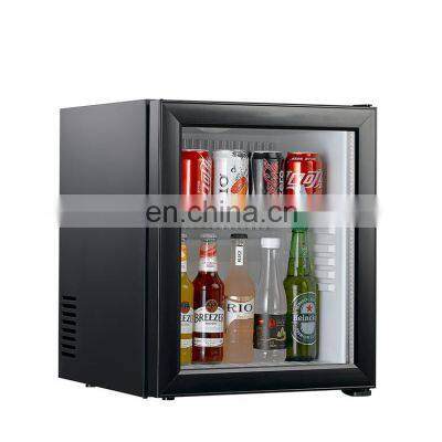 Wholesale Cheap Hotel Retro Electric Single Glass Door Fridge Beer Wine Freezers Small Mini Refrigerator With Lock photo-5