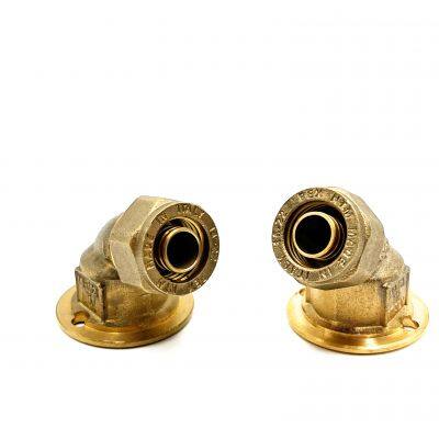 Brass Flange 90-degree PEX Elbow Pipe Fittings 16MM*0.5 Inch photo-3