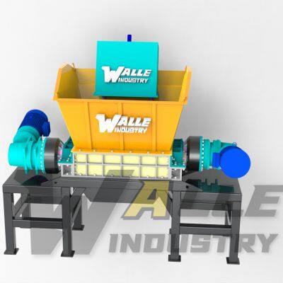 Industrial Recycling Tube Bottle Plastic Crushing Machine Two Shaft Shredder For Factory