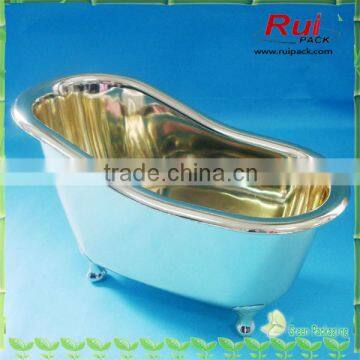 Plastic mini bathtub container for bath product packaging