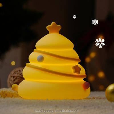 Cute Rechargeable Touch Control Night Light New Design Christmas Tree Lamp for Kids Bedroom Room Decoration