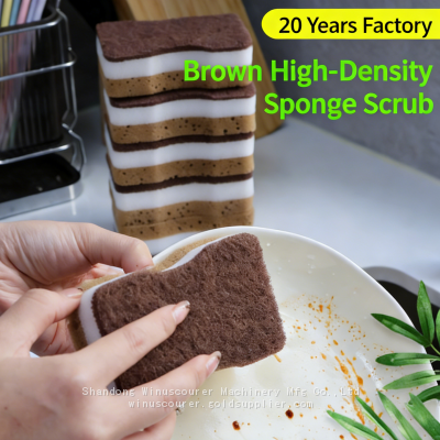 Kitchen Supplies Brush Bowl Brush Pot Scouring Pad Black Sandwiched White Double-sided Thickened Sponge photo-4