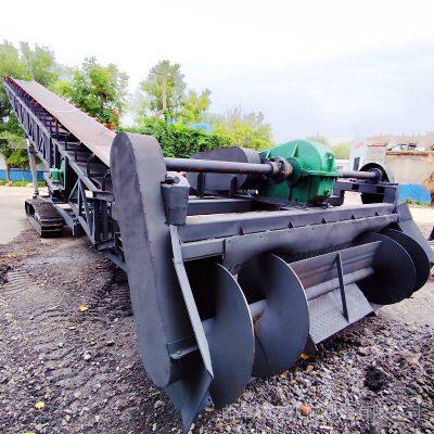 Конвейер с винтовым ремнем Nongyou и машина для сбора материалов, оборудование для погрузки и хранения зерна с гусеничными ходами и автоматической подачей материалов