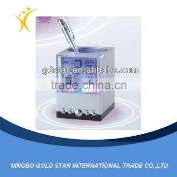 Digital LCD calendar pen holder With Time display/promotion gift