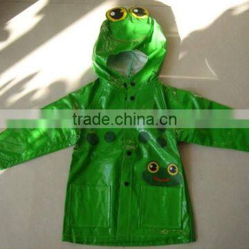 Cute Design PU Raincoat For Kids