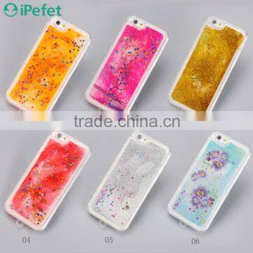Liquid glitter bling star quick sand TPU case, TPU case for iPhone 6